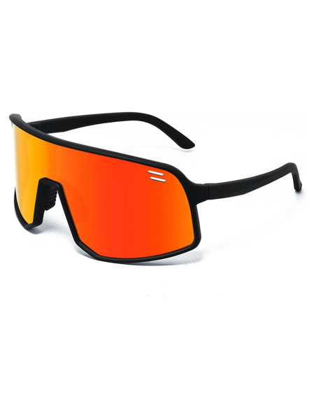 Gafas de Ciclismo Polarizadas UV400 TR90 Negro/Rojo