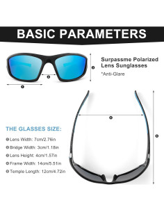 Gafas de sol polarizadas Surpassme MTGG039 UV400 Azul 2