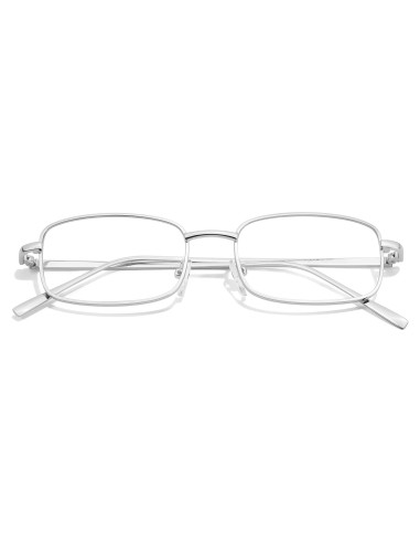 Gafas de metal rectangulares HASFOX A03 Plata 50mm lentes claros