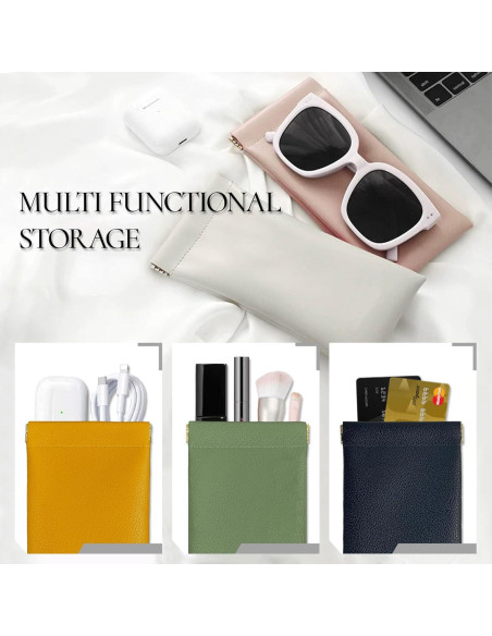 Estuche suave para gafas de cuero Crastilior 5pcs con tapa