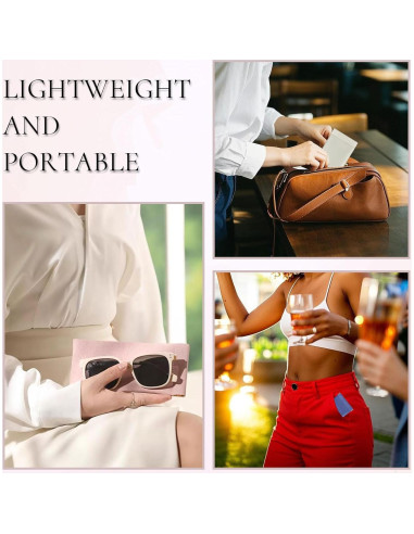 Estuche suave para gafas de cuero Crastilior 5pcs con tapa