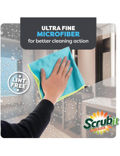 Paños de Microfibra SCRUBIT para Vidrio - 8 Unidades 40x40 cm 2