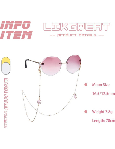 Cadena de Gafas LIKGREAT para Mujeres - 78.74 cm - Diseño Elegante