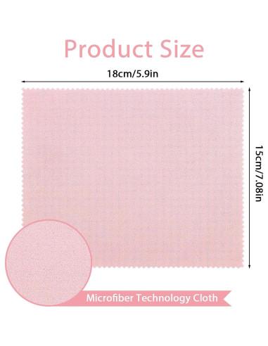 10 Paños de Microfibra Andibro para Limpiar Gafas Rosa