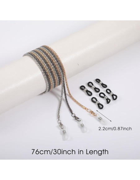 Cadena de Gafas Lusofie 3 Pcs con 6 Conectores Ajustables