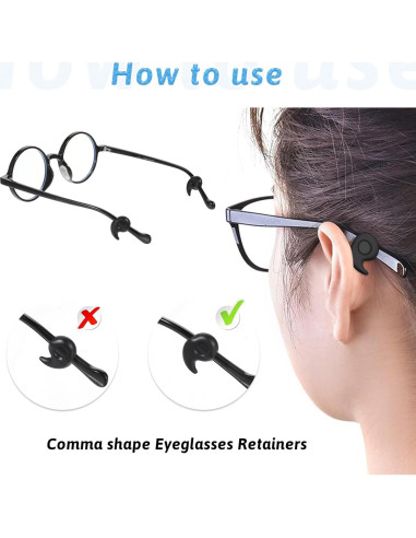 16 Pares Sujetadores de Gafas Silicona Antideslizantes QfwdfcTrenz