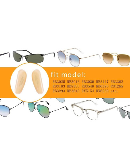 Almohadillas de nariz FOOUSA para gafas Ray Ban Aviator