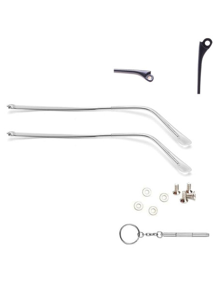 Patas de Templo de Gafas Janky Metal y Plástico Plata