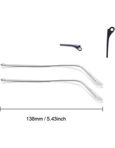 Patas de Templo de Gafas Janky Metal y Plástico Plata