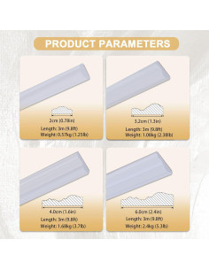 Moldura de Pared Autoadhesiva Soengsau 2.99m x 1.98cm Blanca 2