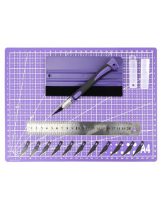 Juego de Cuchillos de Precisión EHDIS con Tapete y Regla