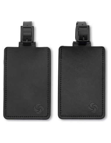 Etiqueta de Equipaje de Cuero Samsonite Negra - 2 Paquetes