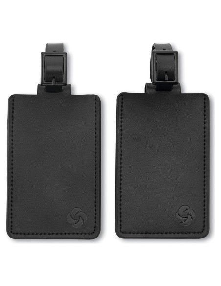Etiqueta de Equipaje de Cuero Samsonite Negra - 2 Paquetes