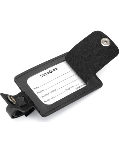Etiqueta de Equipaje de Cuero Samsonite Negra - 2 Paquetes