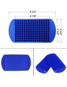 Bandejas de Hielo Mini LeeYean 2 Piezas 160 Cubos Silicona 2