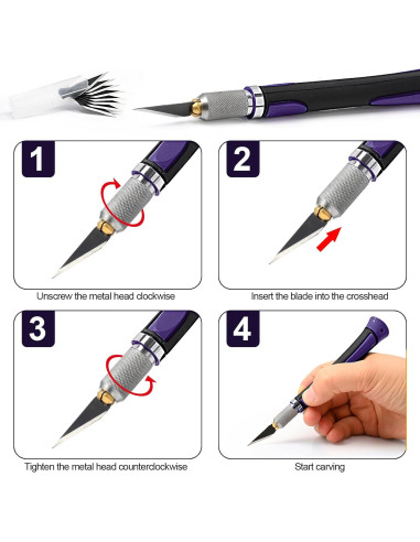 Juego de Cuchillos de Precisión EHDIS con Tapete y Regla