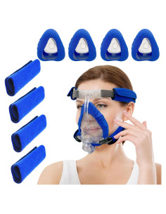 Paquete 4 Forros y 4 Cubiertas CPAP playWooWgo Azul