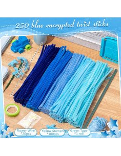 Kit de Manualidades Peryiter 371 Piezas Limpiapipas y Flores 2