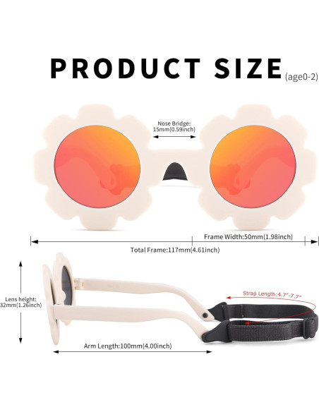 Gafas de sol polarizadas LIU-WEN para bebés 0-24 meses