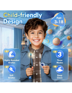 Cepillo de Dientes Eléctrico DADA-TECH para Niños 3-18 Años 2