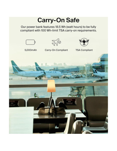 Banco de Energía Híbrido Belkin 5K + Cargador 25W USB-C/A