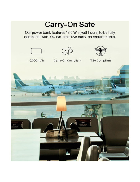 Banco de Energía Híbrido Belkin 5K + Cargador 25W USB-C/A