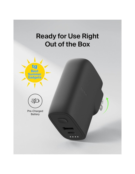 Banco de Energía Híbrido Belkin 5K + Cargador 25W USB-C/A