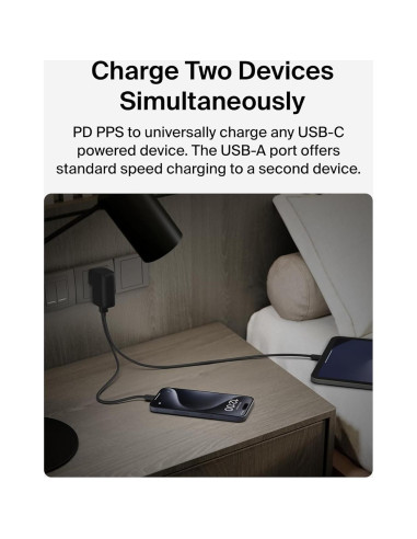 Banco de Energía Híbrido Belkin 5K + Cargador 25W USB-C/A