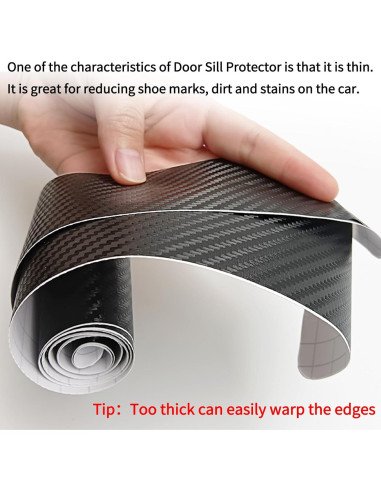 Protector de Umbral de Puerta de Coche LANZMYAN 4PCS Vinilo 3D