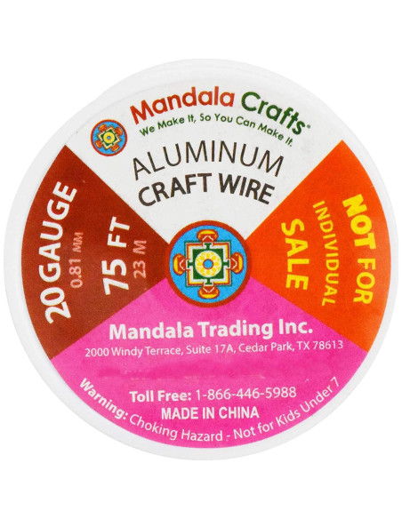 Alambre de Aluminio Anodizado Mandala Crafts 22 Gauge 450 FT
