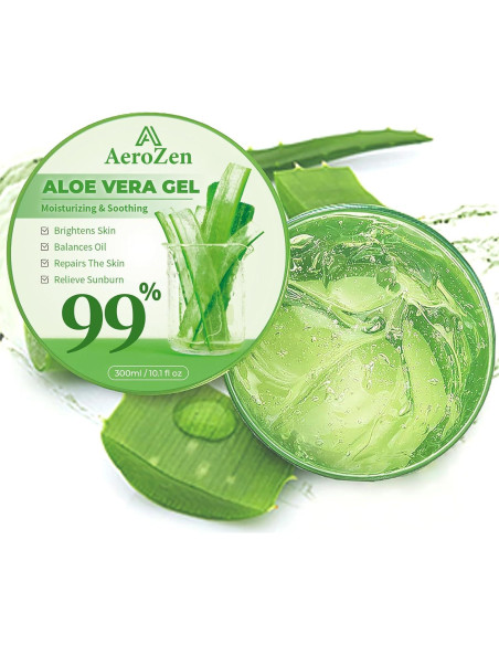 Gel de Aloe Vera 99% Puro Aero Zen - 2-Pack 572ml Hidratante