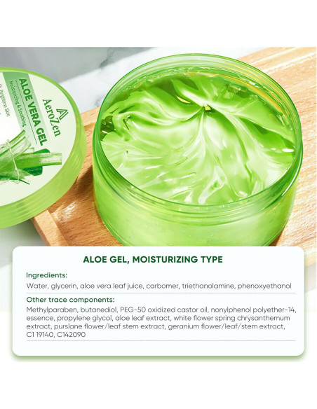 Gel de Aloe Vera 99% Puro Aero Zen - 2-Pack 572ml Hidratante