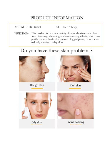 Gel Peeling Facial AICHUN BEAUTY Oro 24K 113g Hidratante