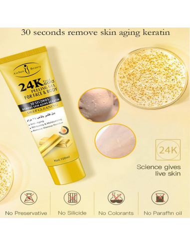 Gel Peeling Facial AICHUN BEAUTY Oro 24K 113g Hidratante