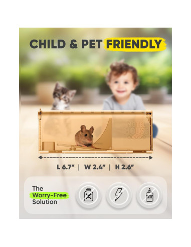 Trampas Humanas para Ratones Motelmouse - Paquete de 4 Reutilizables