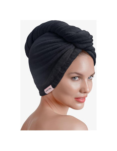 Toalla de Microfibra para Cabello Brook + Bay Negra 21.6x17.8cm