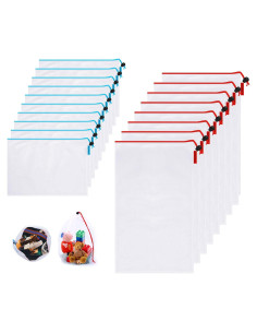 Organizadores de Juguetes Mipruct - 18 Bolsas de Malla Reutilizables