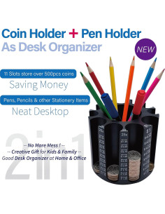 Organizador de Monedas y Escritorio Byteen8 - 11 Compartimentos 2