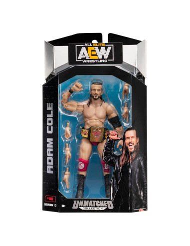 Figura de Acción AEW Adam Cole Equipo Rosa Jazwares 27.9 cm