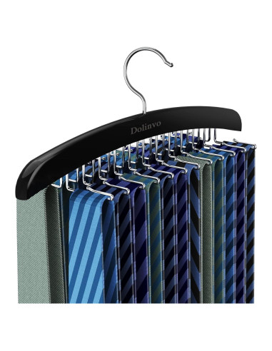 Perchero Organizador de Corbatas Dolinvo 24 Ganchos Madera