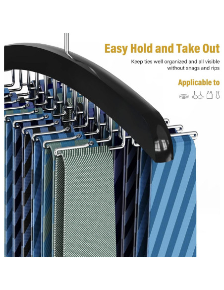 Perchero Organizador de Corbatas Dolinvo 24 Ganchos Madera Perchero Organizador de Corbatas Dolinvo 24 Ganchos Madera