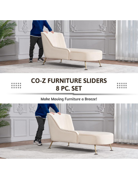 Deslizadores de Muebles CO-Z 8 Piezas 8.89 cm Fieltro y Plástico