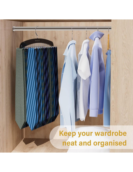 Perchero Organizador de Corbatas Dolinvo 24 Ganchos Madera Perchero Organizador de Corbatas Dolinvo 24 Ganchos Madera