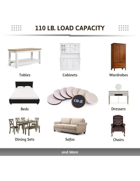 Deslizadores de Muebles CO-Z 8 Piezas 8.89 cm Fieltro y Plástico