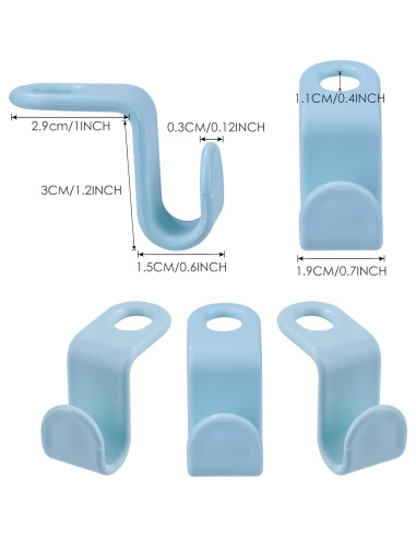 Ganchos de Conector para Perchas Daomong 20 Piezas Multiusos