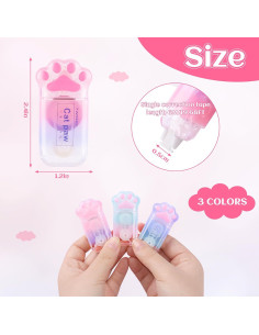 Paquete de 3 Cintas Correctoras Kogcmeetl Patita de Gato 5mm 2