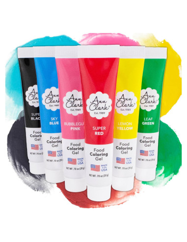 Colorante Alimentario en Gel Ann Clark 20 g - 6 Colores Vibrantes