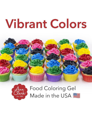 Colorante Alimentario en Gel Ann Clark 20 g - 6 Colores Vibrantes