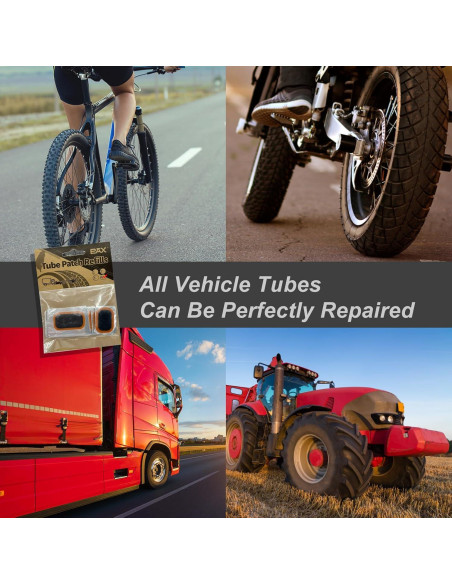 Kit de Parcheo PAX 12 Pcs para Neumáticos Bicicleta y Moto