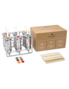 Moldes de Paletas Ecológicos Ecozoi de Acero Inoxidable 3 oz